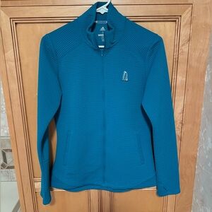 Adidas turquoise golf full zip up.